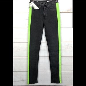 Rag & Bone Maxie Jean black/lime